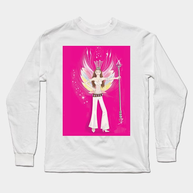 Angel Arshia - Reiki Crystal Angel - illustration by Benita Jayne Long Sleeve T-Shirt by BenitaJayne